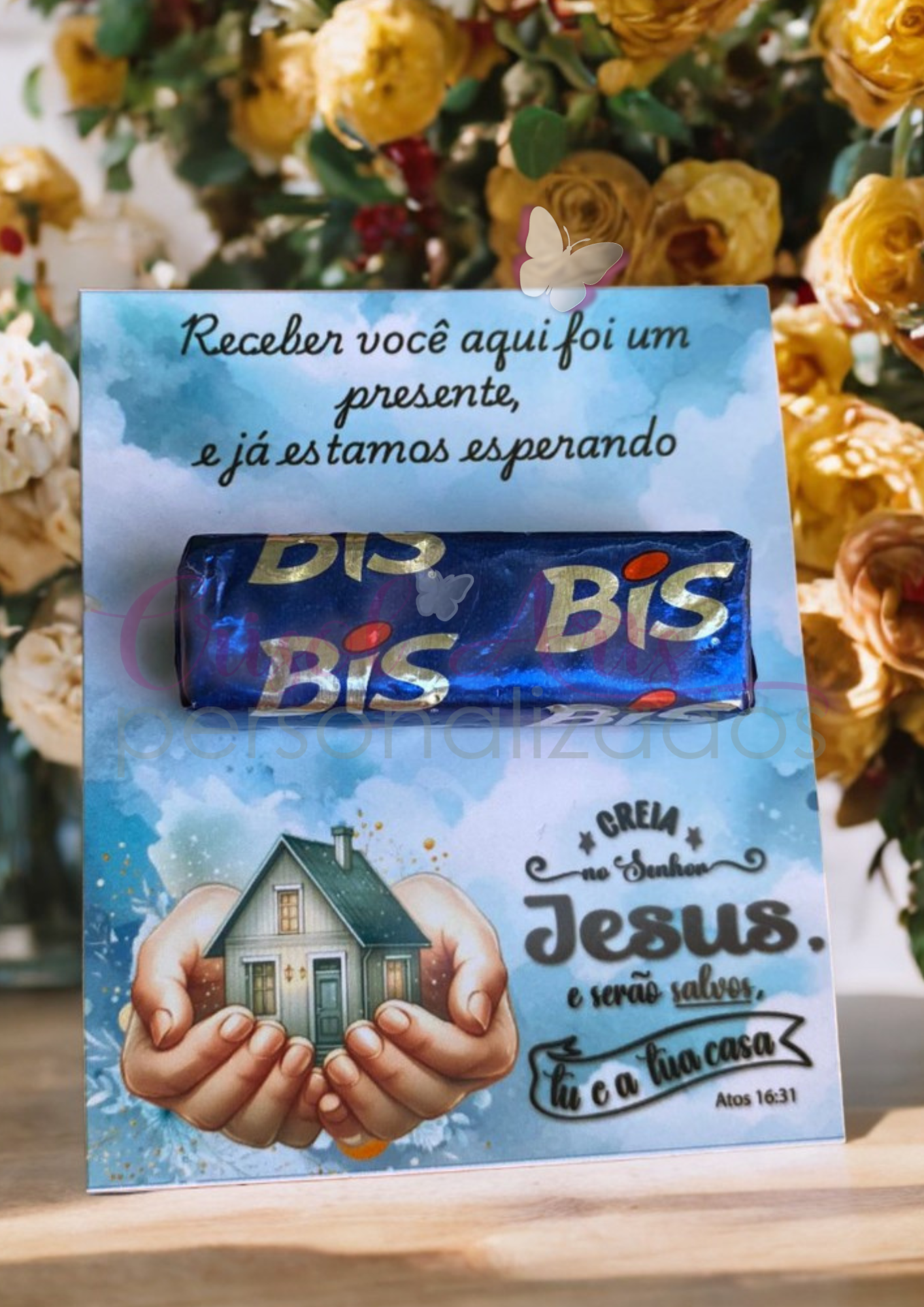 Card visitante para Bis Creia no Senhor Jesus