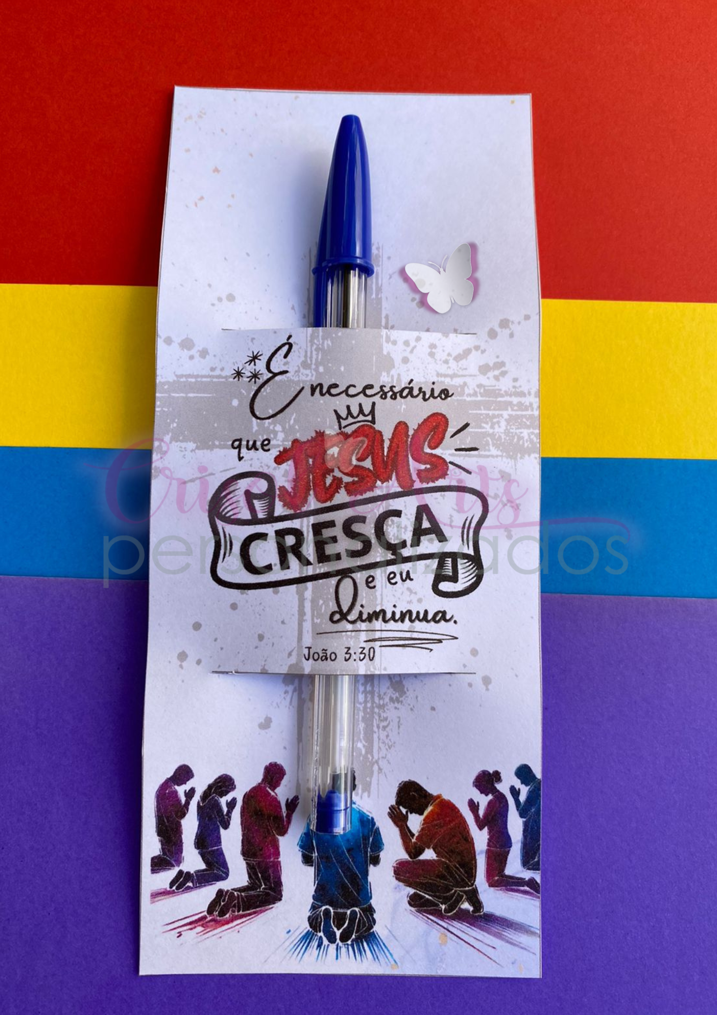 Card  para caneta Jesus Cresça