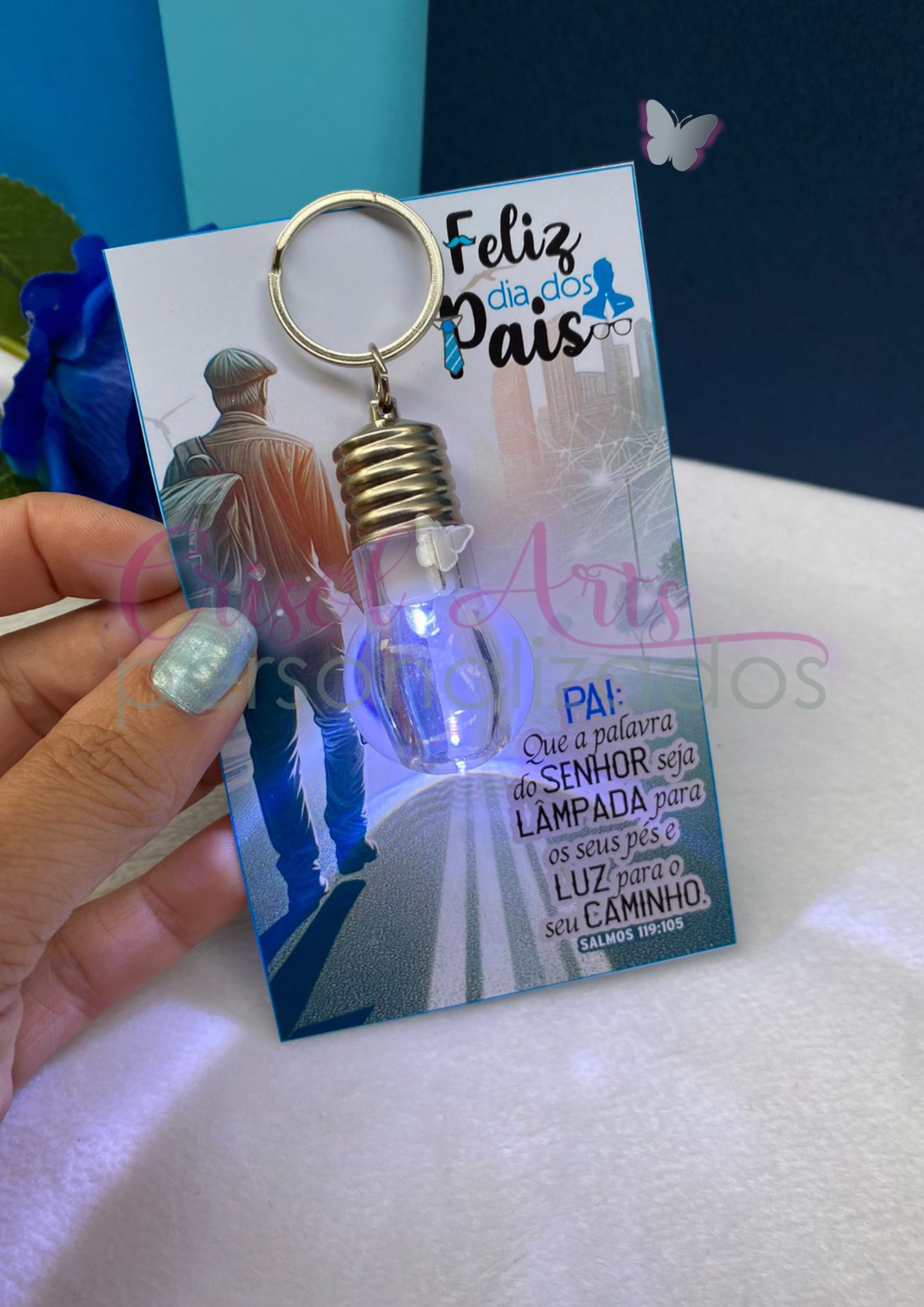 Card para chaveiro Lâmpada