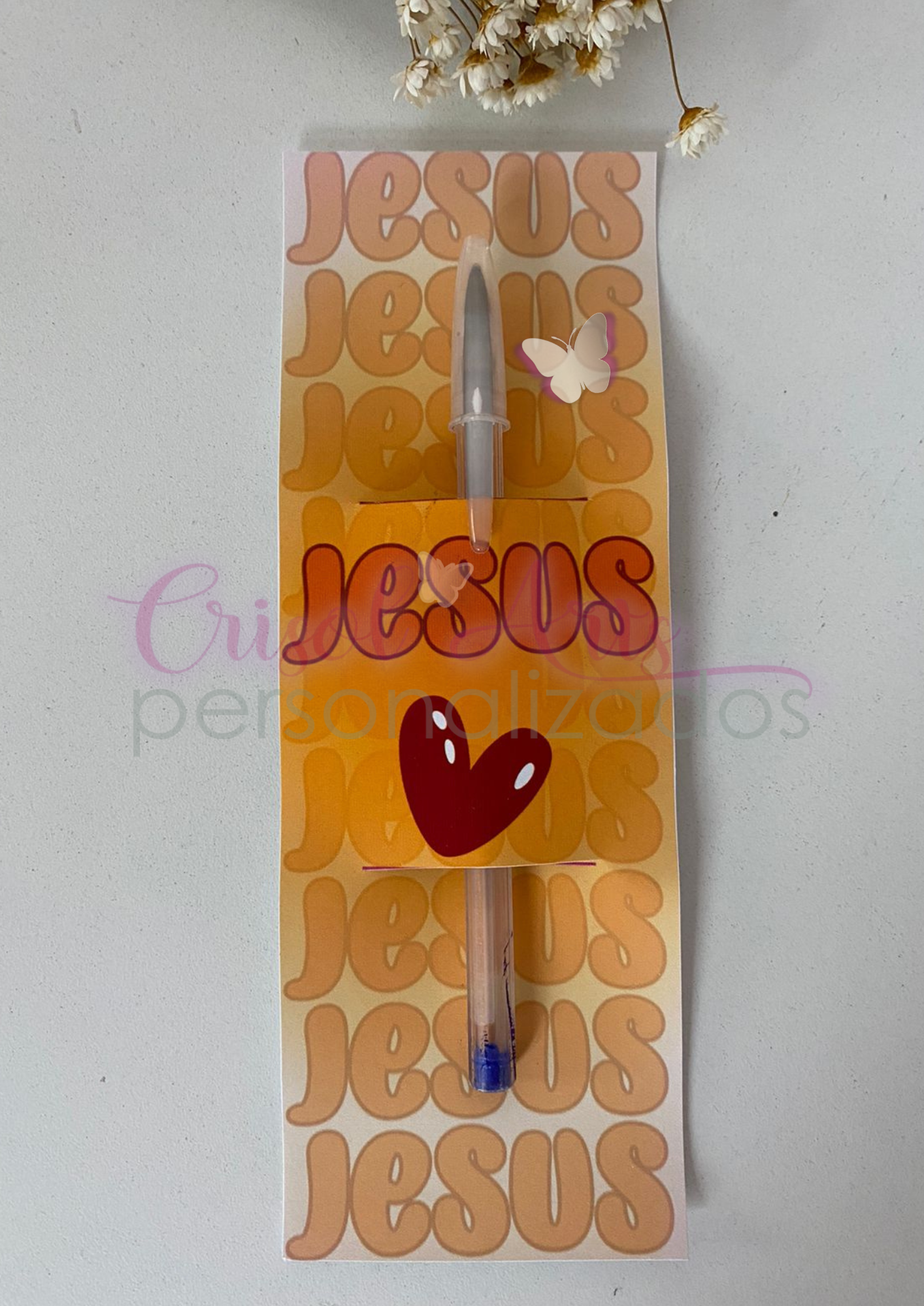 Card para caneta Jesus te ama