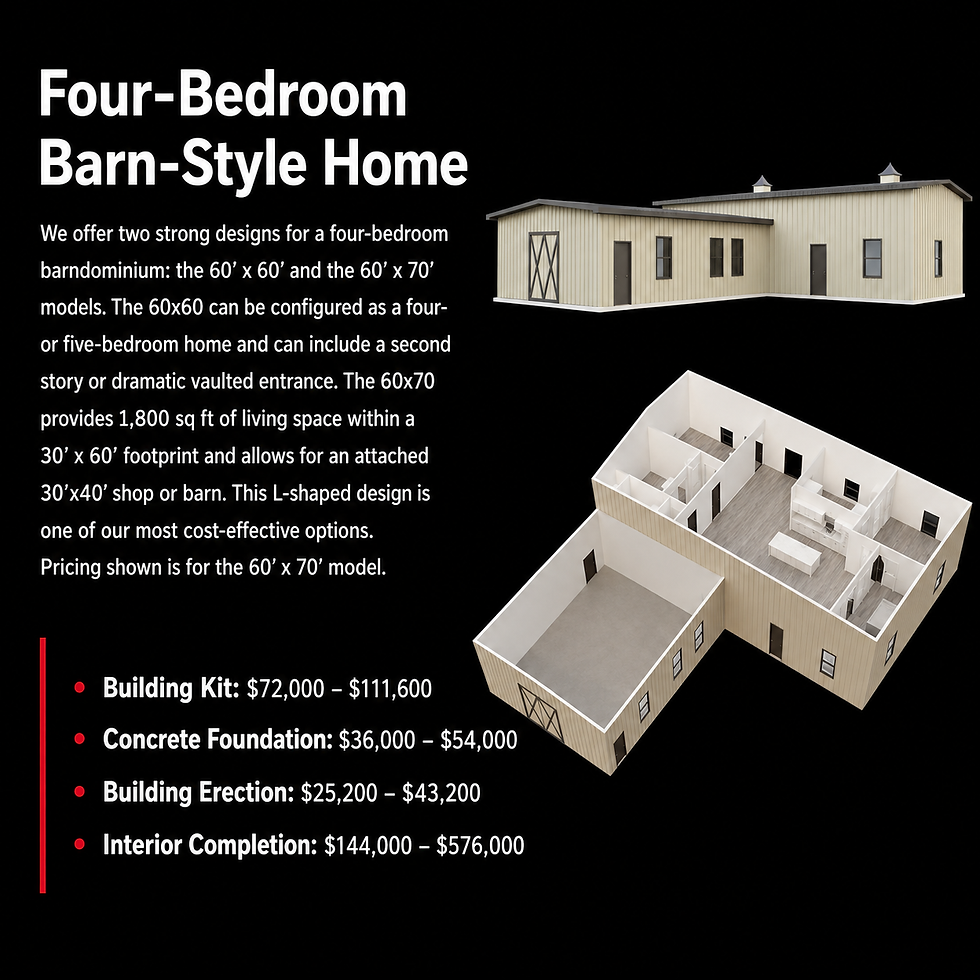 4 bedroom barndo floor plan