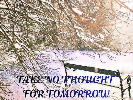 TAKE NO THOUGHT FOR TOMORROW