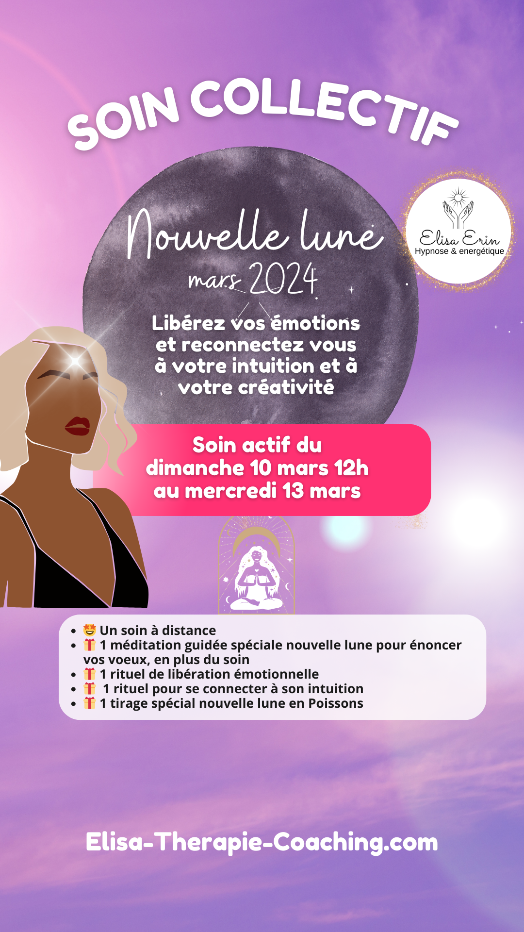 Soin collectif pour la NOUVELLE lune de mars 2024