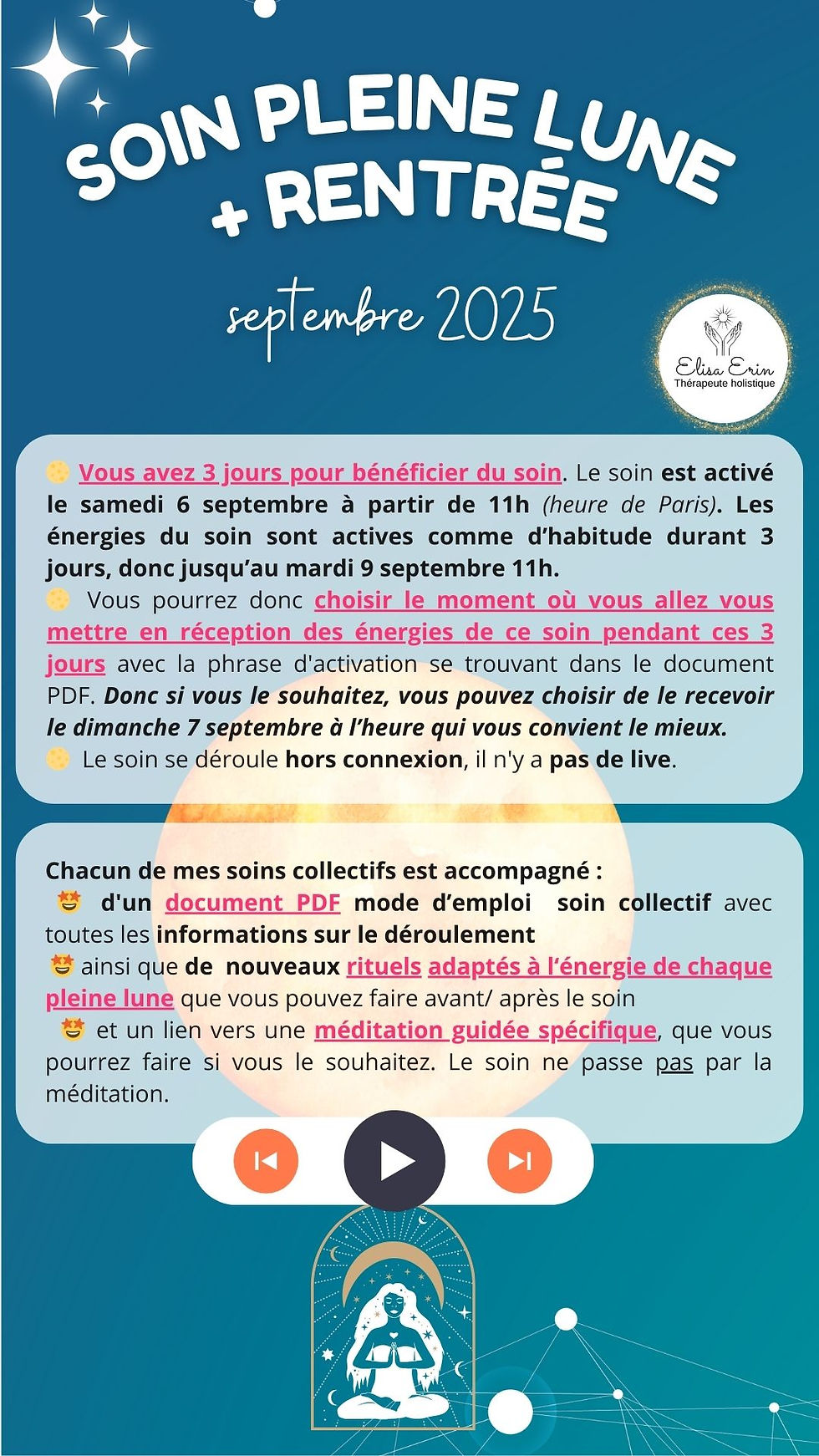 Miniature : Soin pour la PLEINE lune de septembre + rentrée 2025