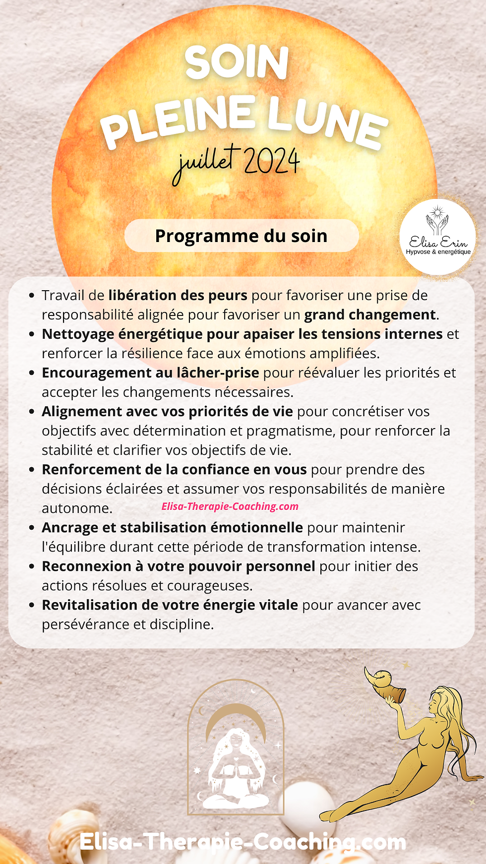 Miniature : Soin pour la PLEINE lune de juillet 2024