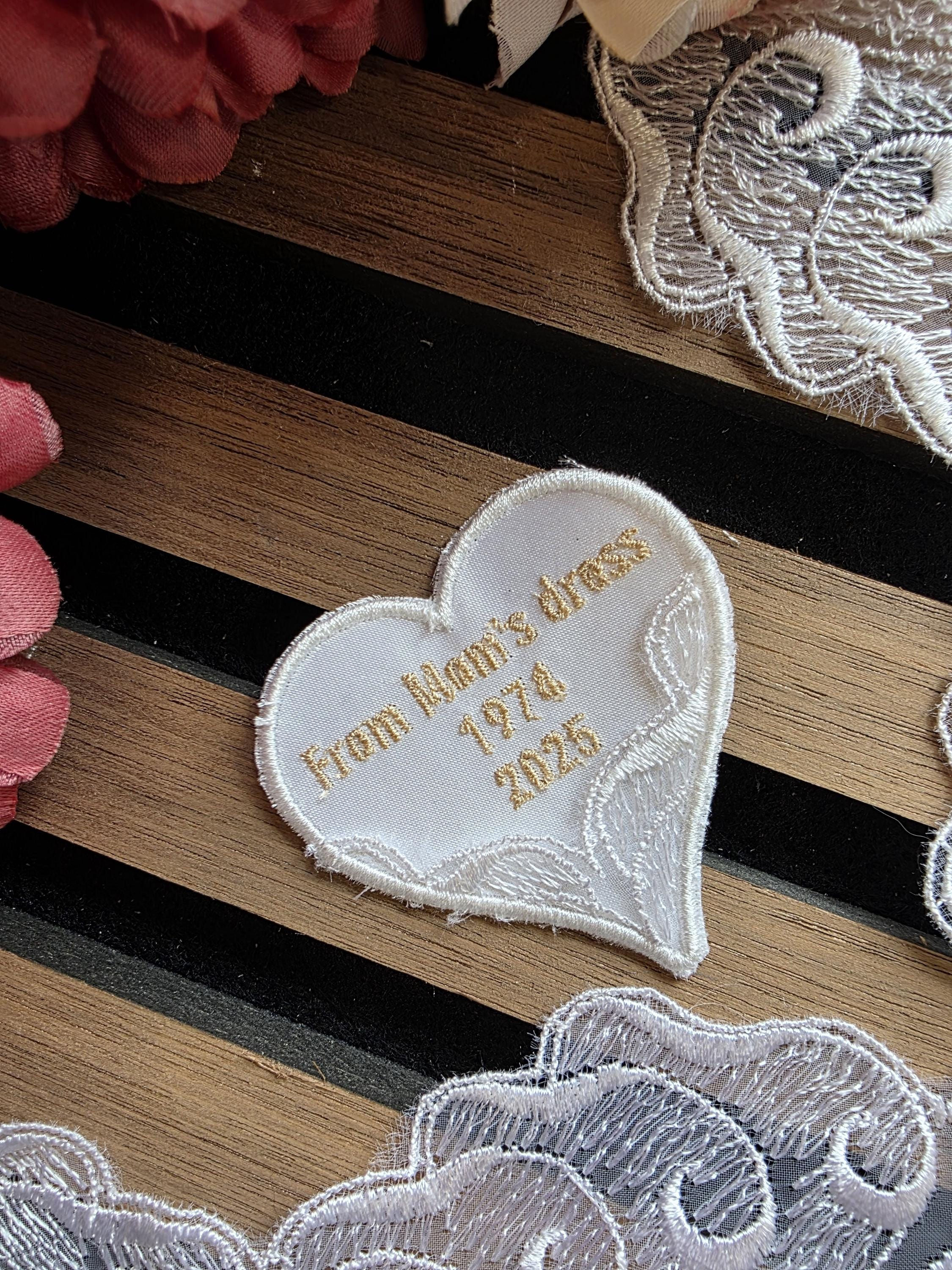Custom Wedding Patch from Mom's Dress