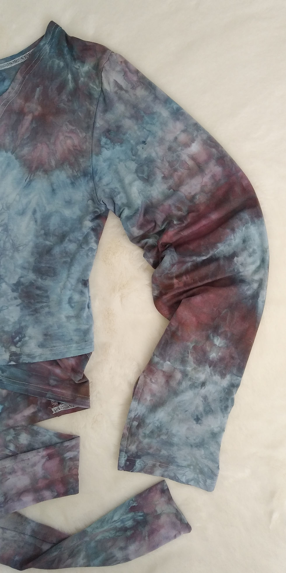 Thumbnail: Large Tie Dye Wrap Tie Crop Top