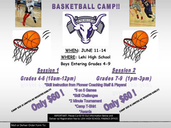 Lehi Pioneers 2018 Summer Youth Basketball Camp