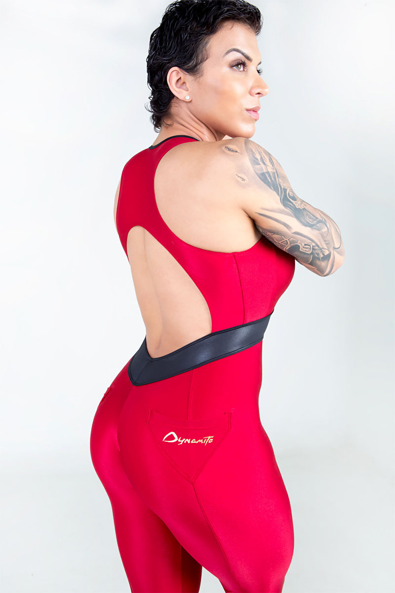 Miniatura: Macacão Fitness feminino Vibrant Verve Vermelho