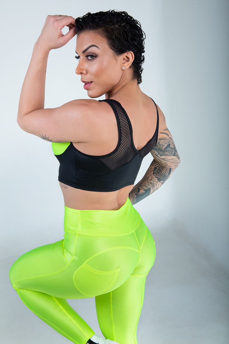 Miniatura: Legging pushup Electric Lime Dynamte