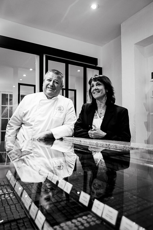 Nadine LAFAY et Thierry Papereux, gérants de Chocolats thierry papereux a montpellier