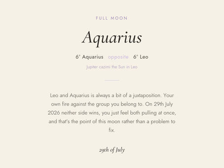 Full moon in Aquarius