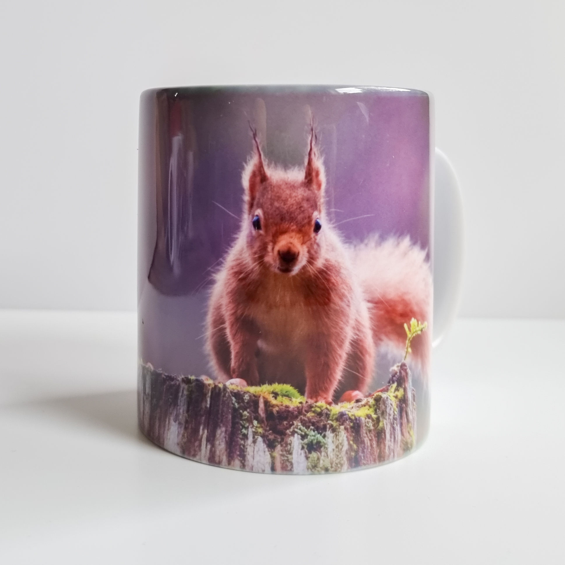 Sitting red squirrel mug - ceramic