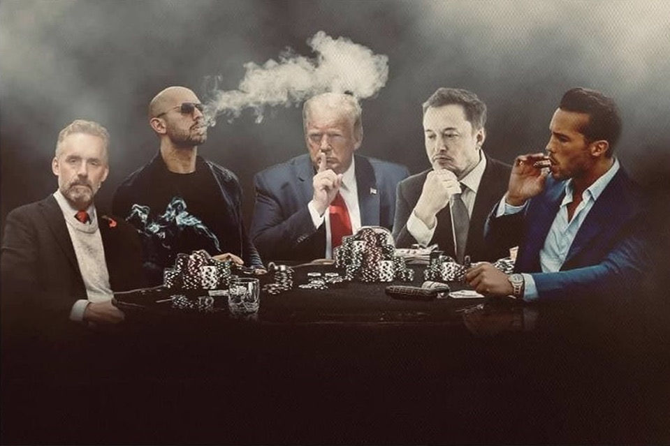 A luxury canvas print from Peak Picks Official featuring The Top G's Tates, Trump and Musk, perfect for any living space
