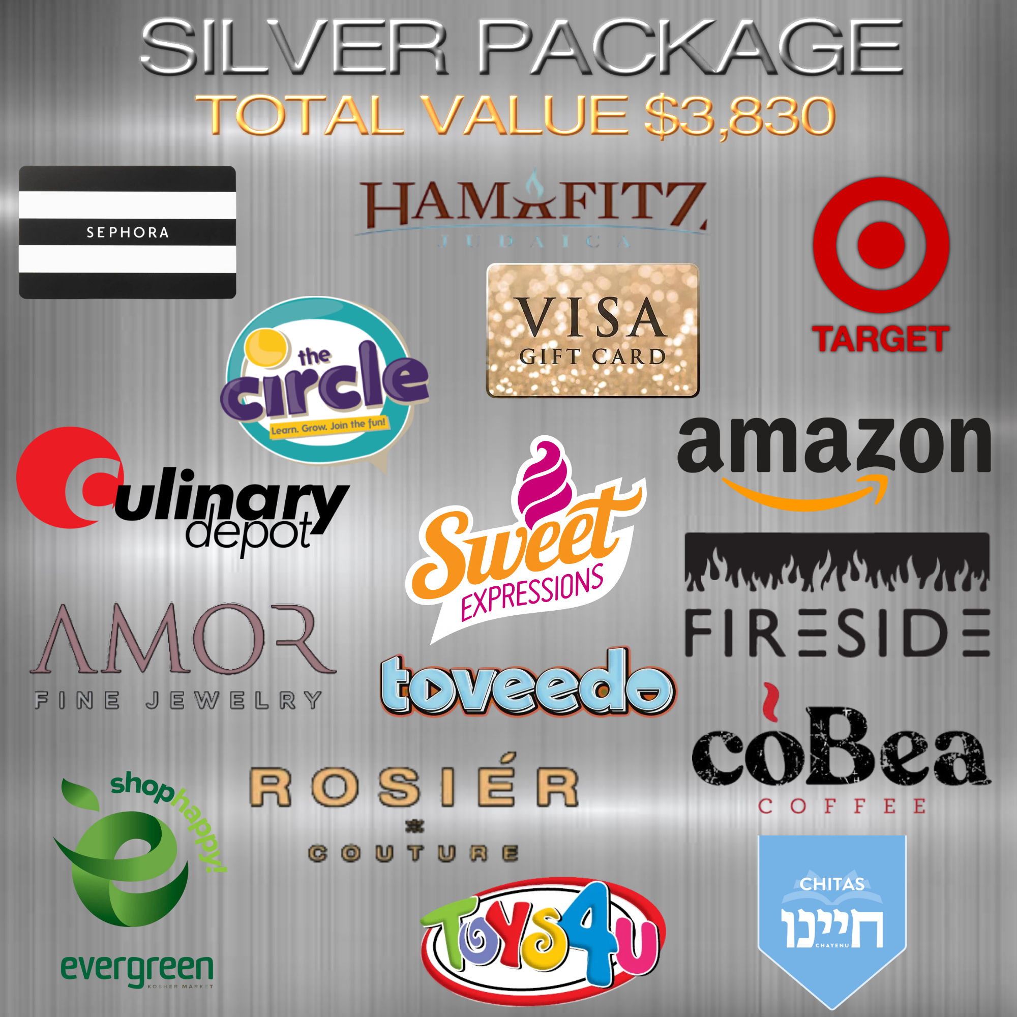 Prz. #11 SILVER - Incl. In All (Excl. Rebbe Dollar & Cash Prz)