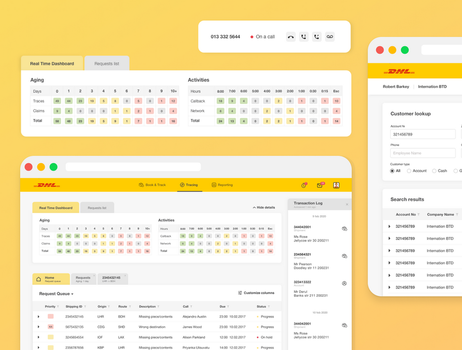 Customer Service tool for DHL