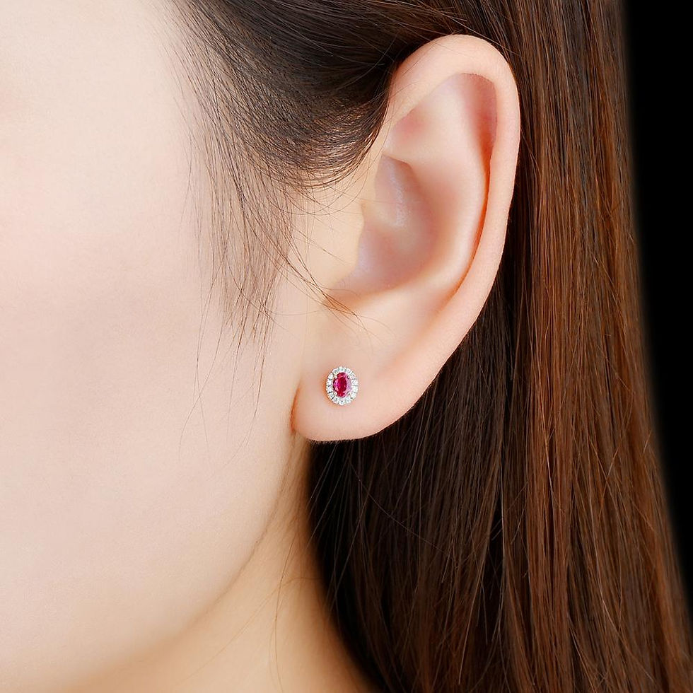 Thumbnail: Ruby & Diamond Earrings 