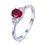 Thumbnail: Ruby & Diamond White Gold Ring