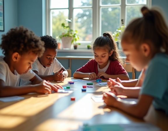 Students learning together