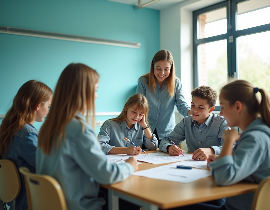 Students collaborating