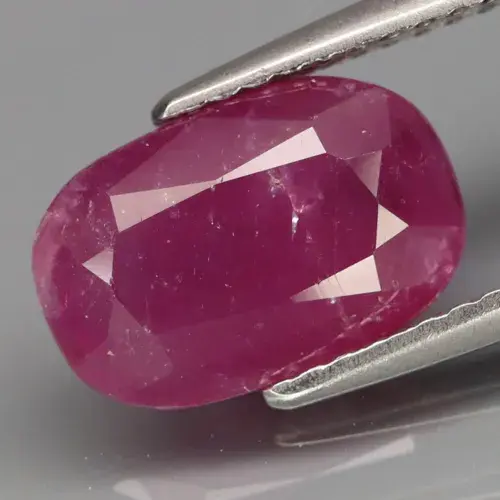 3,63 ct | Naturalny głęboki fioletowo-różowy | Rubin tanzański | Kształt owalny