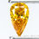 Miniatura: 0,12 ct | Naturalny fantazyjny żywy żółto-pomarańczowy | Diament w kształcie gruszki | I1 | ALGT