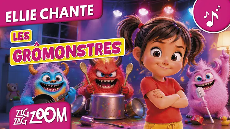 chanson enfant ellie chante les gromonstres zigzagzoom