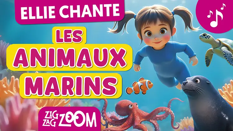 chanson enfant ellie chante les animaux marins zigzagzoom