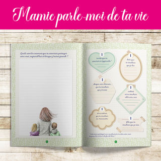Pages intérieures du livre Mamie parle-moi de ta vie