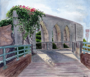 Sunrise, Watercolor, Plain Air, Original Painting