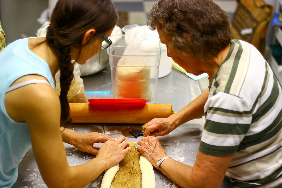 When Grandma taught me sticky buns.
