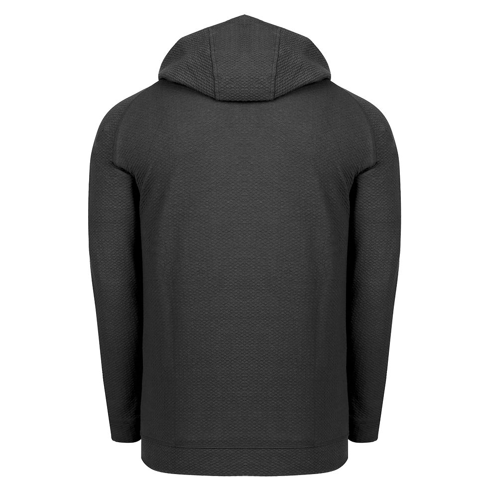 Thumbnail: Textured 1/4 Zip Hoodie - Charcoal Grey