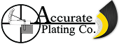 The Accurate Plating Co. logo with a unique black, yellow, and white design.