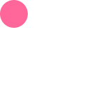 Pink dot and white circle on black background, simple design.
