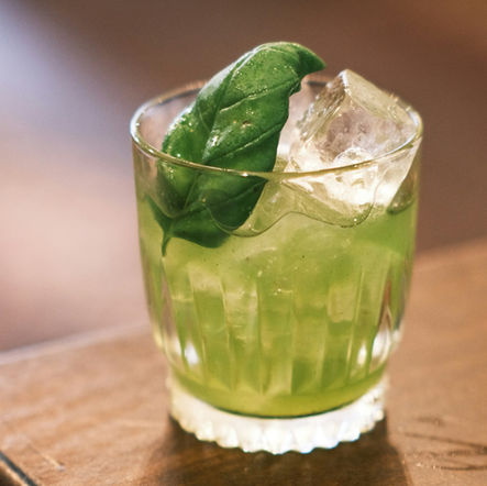 Basil smash cocktail
