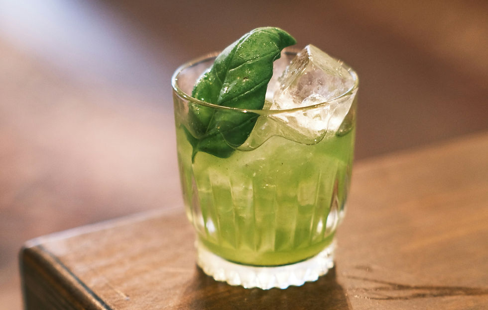 Basil smash cocktail