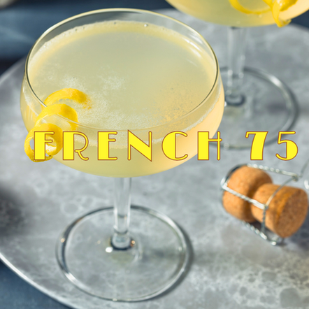 French 75 gin cocktail