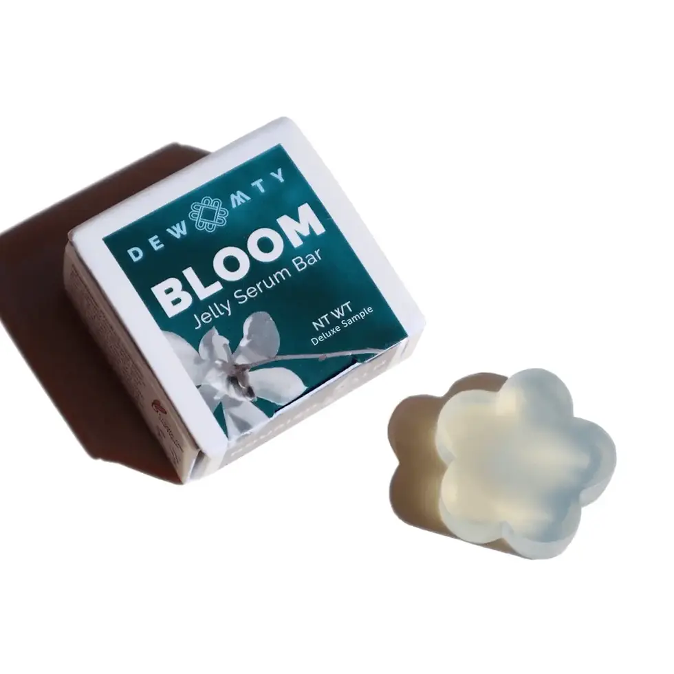 dew mighty bloom serum bar beside packaging box