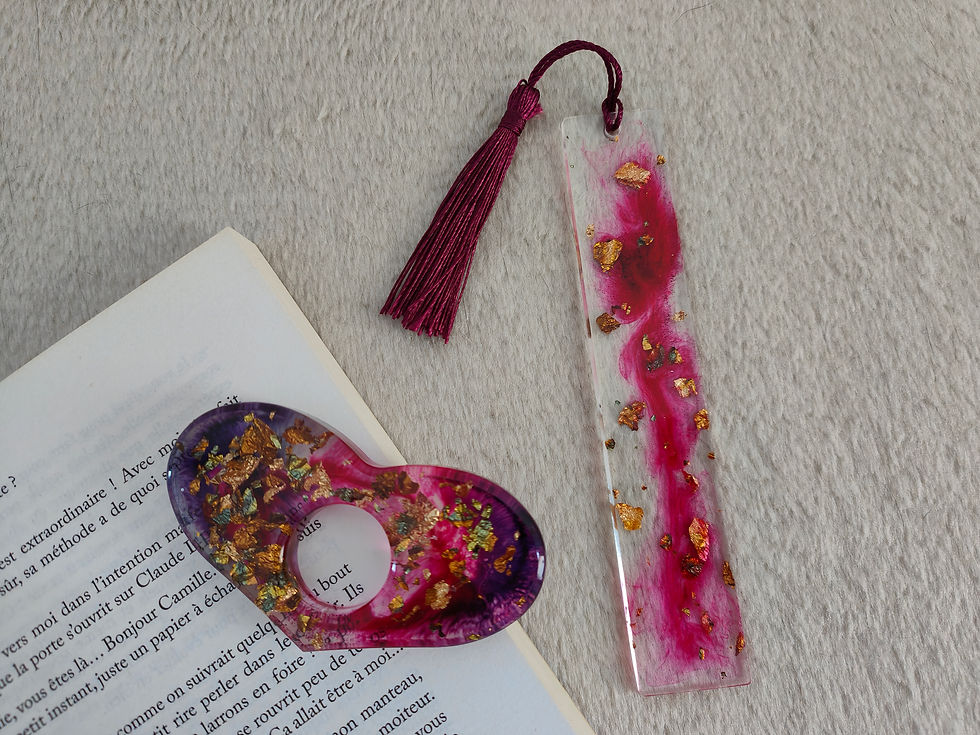 Marque-page & bague de lecture résine époxy