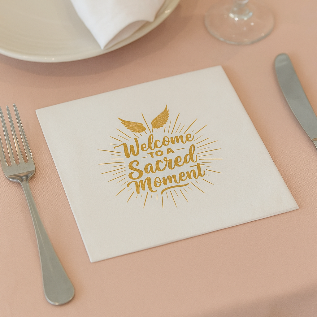 "Welcome to a Sacred Moment" Napkins