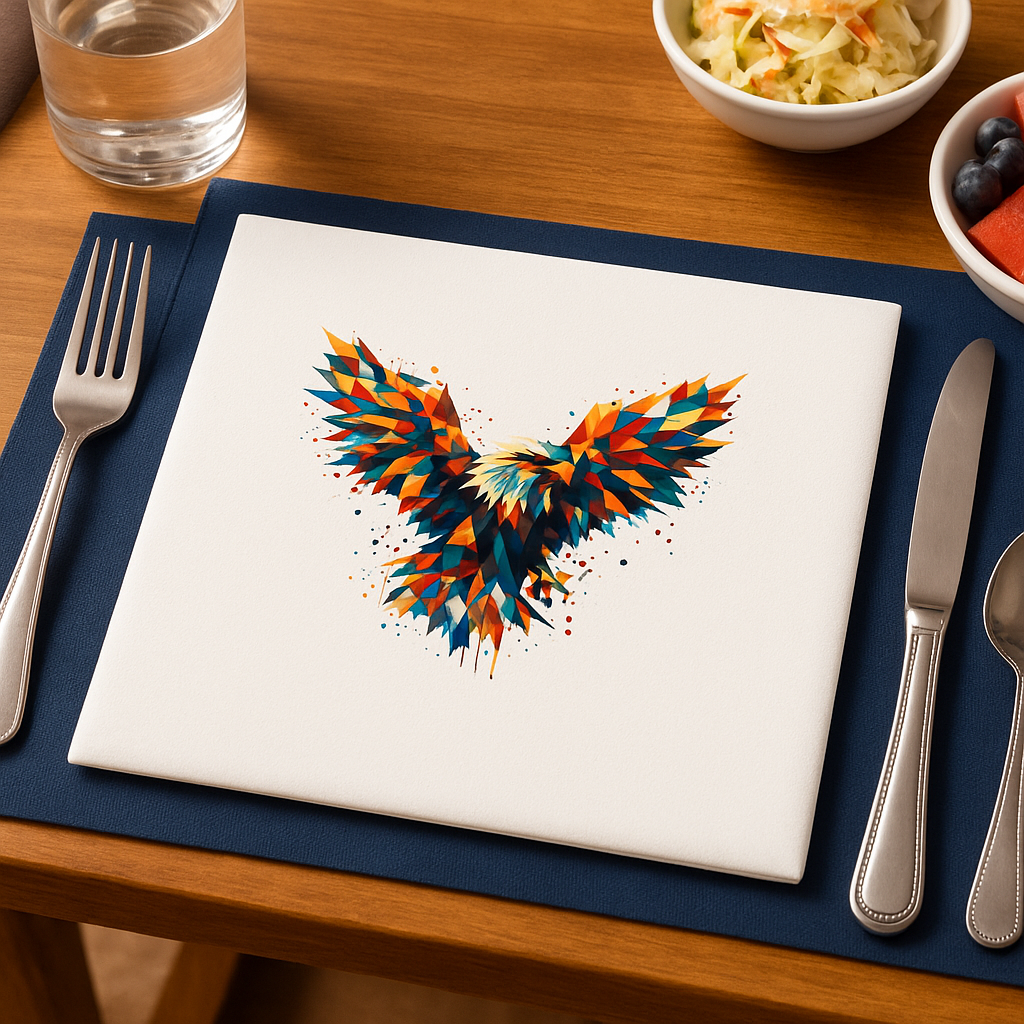 "Geometric Glory - Patriotic Eagle"  Napkins