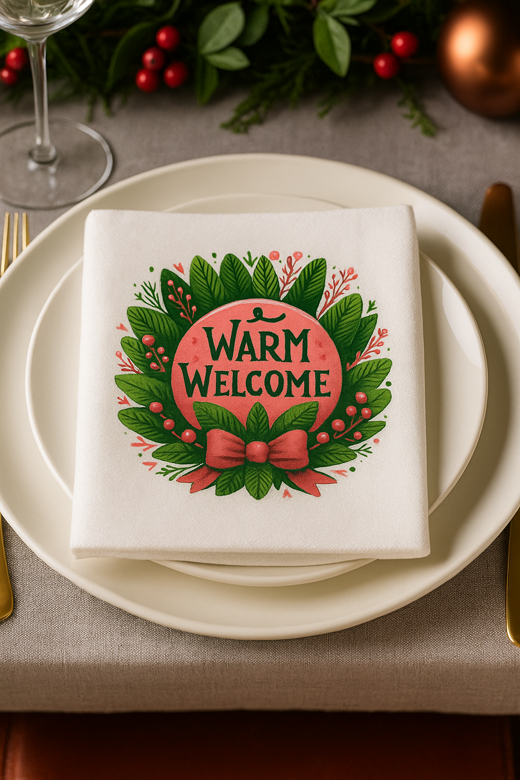 "Warm Welcome"  Napkins
