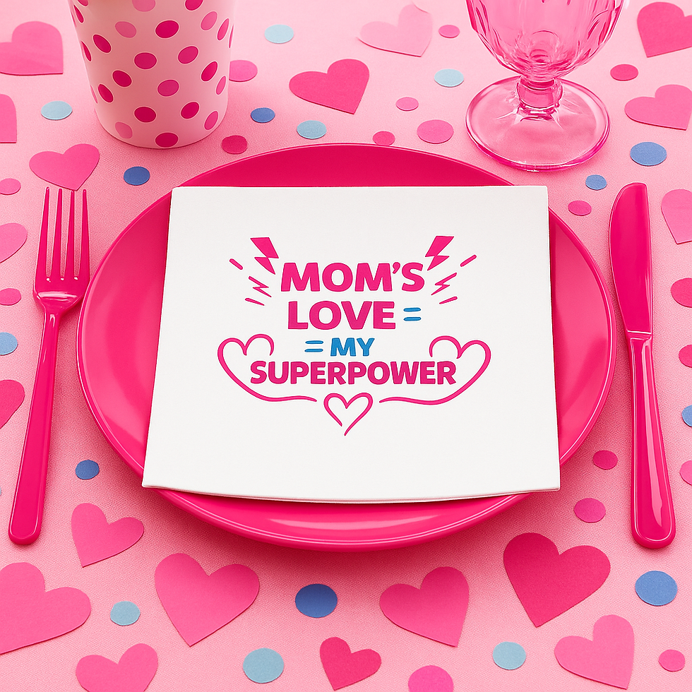 "Mom’s Love = My Superpower" Napkins