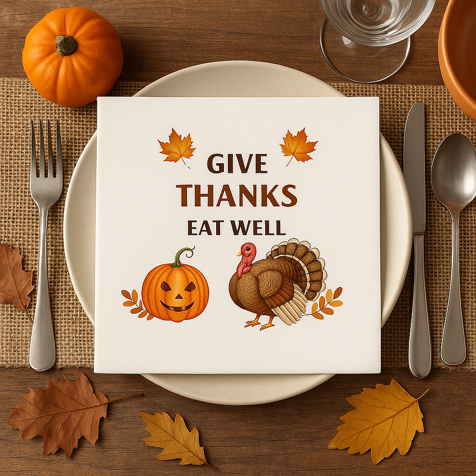 "Give Thanks, Eat Well" Napkins