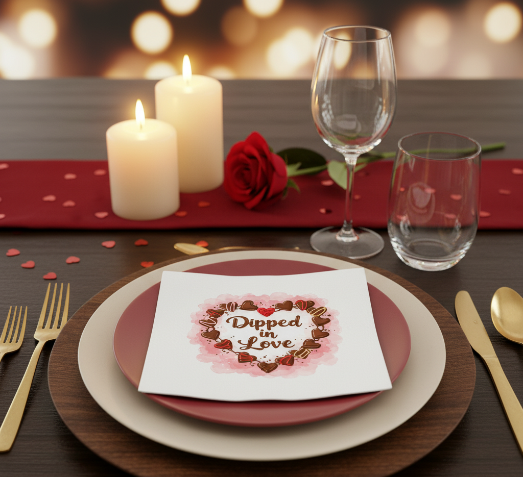 "Dipped in Love"  Napkins