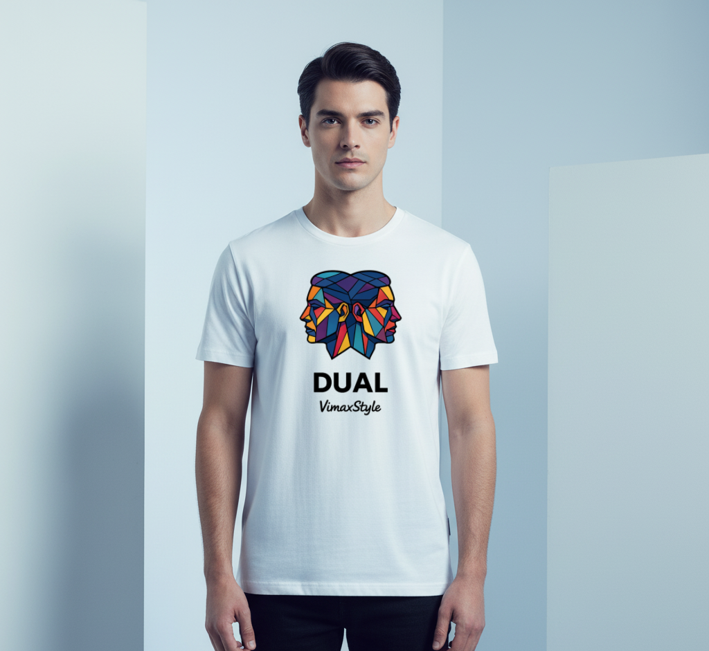 “Gemini Dual” – Zodiac Men’s T-Shirt