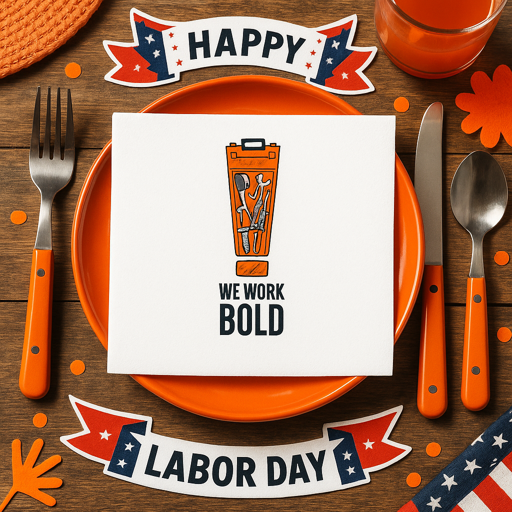 "We Work Bold"  Napkins