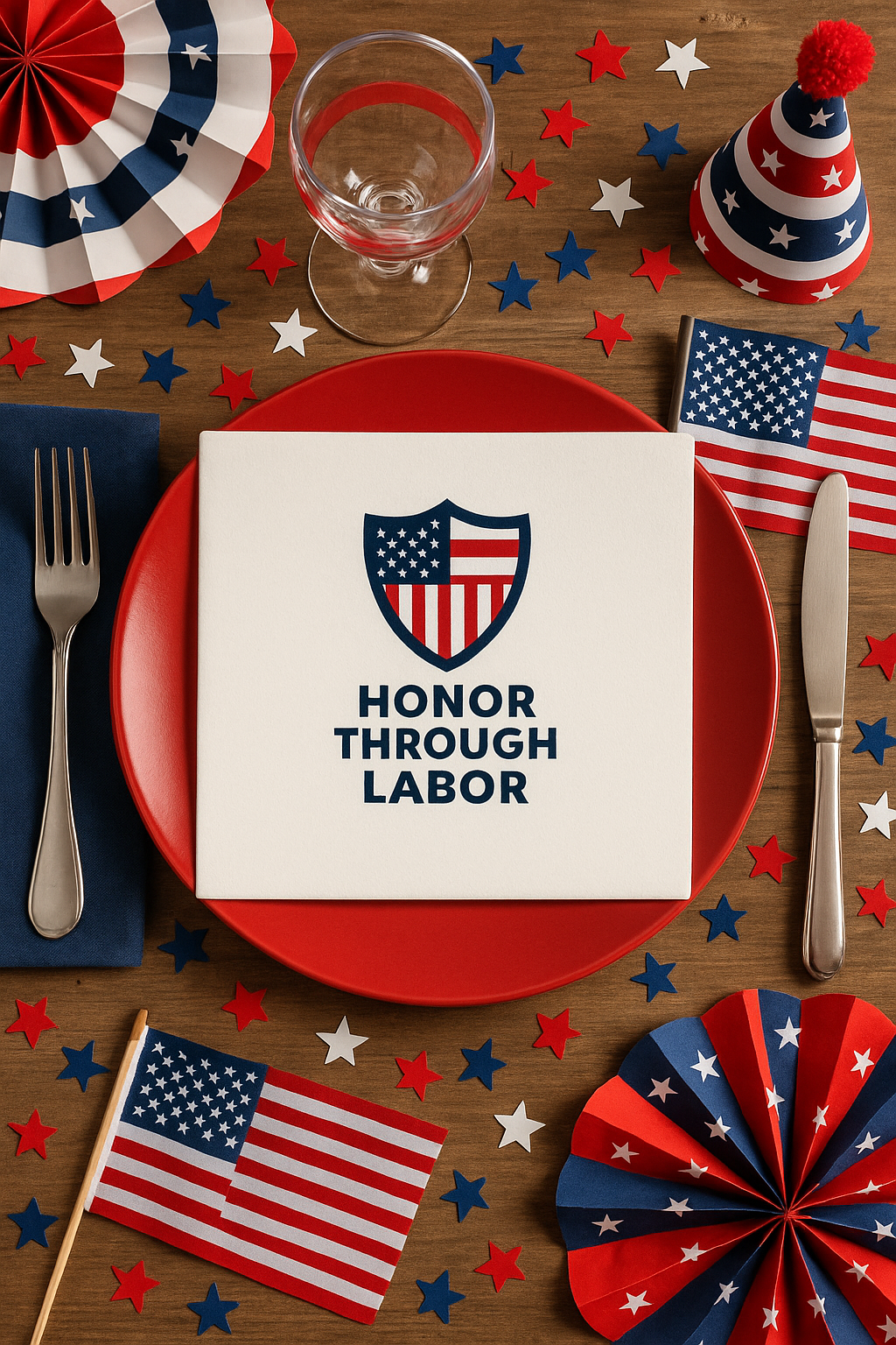 "Honor Through Labor"  Napkins