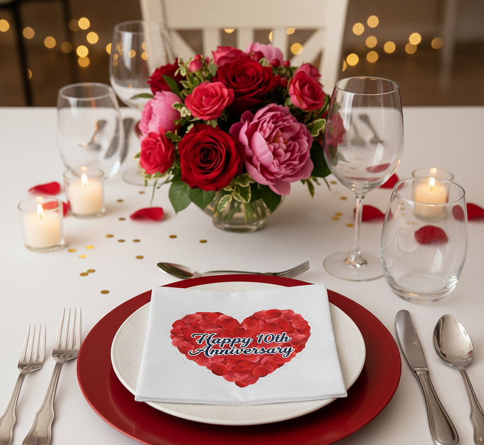 Decade of Love Anniversary Napkins