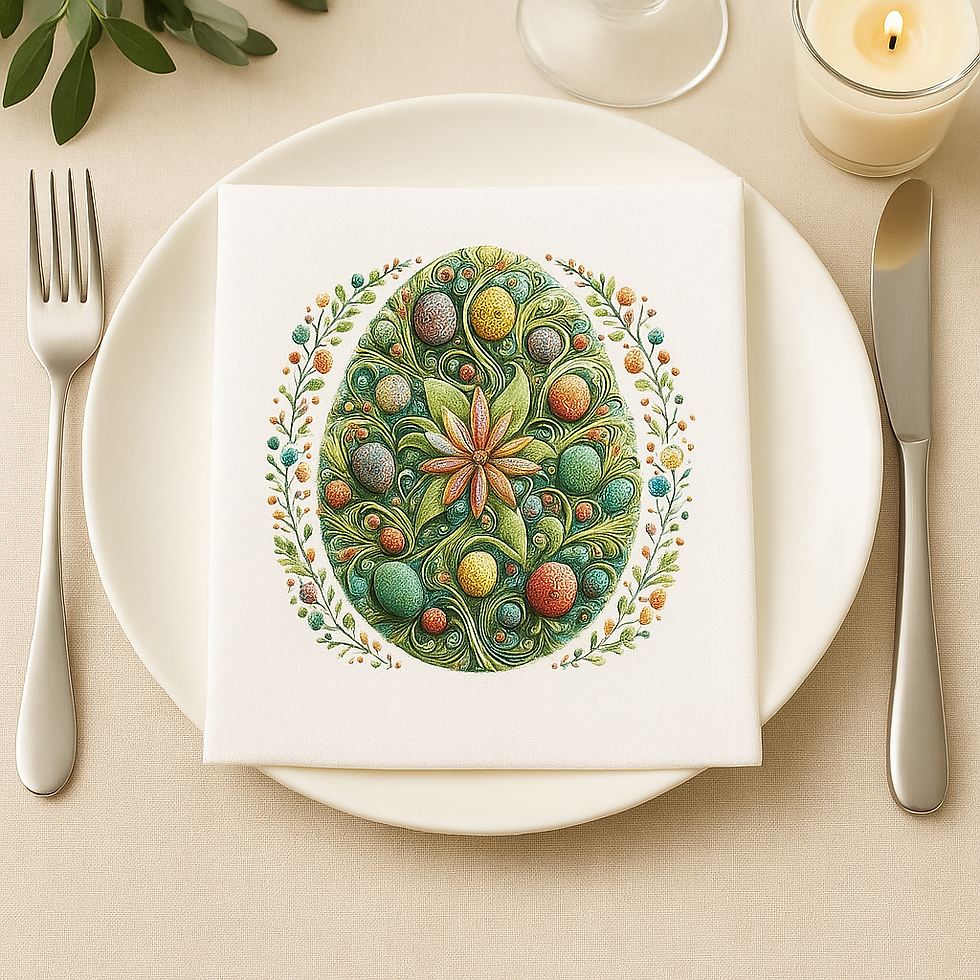 "Blooming Easter Egg" Napkins